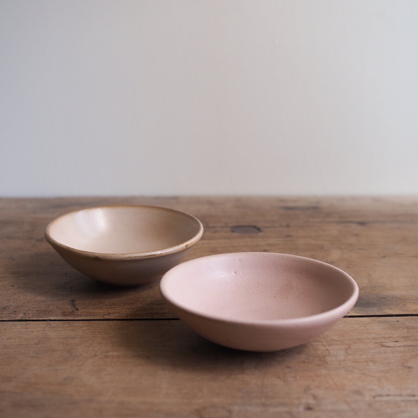 Set de 2 coupelles rose et beige