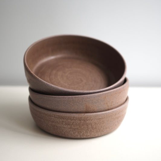 Petite assiette creuse Mia marron