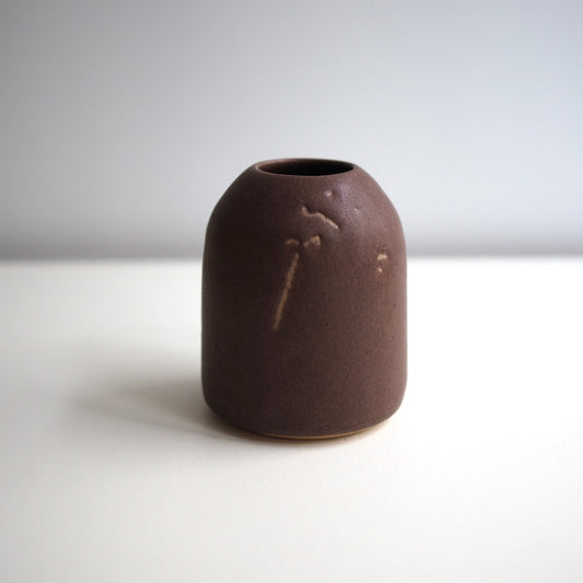 Mini vase marron